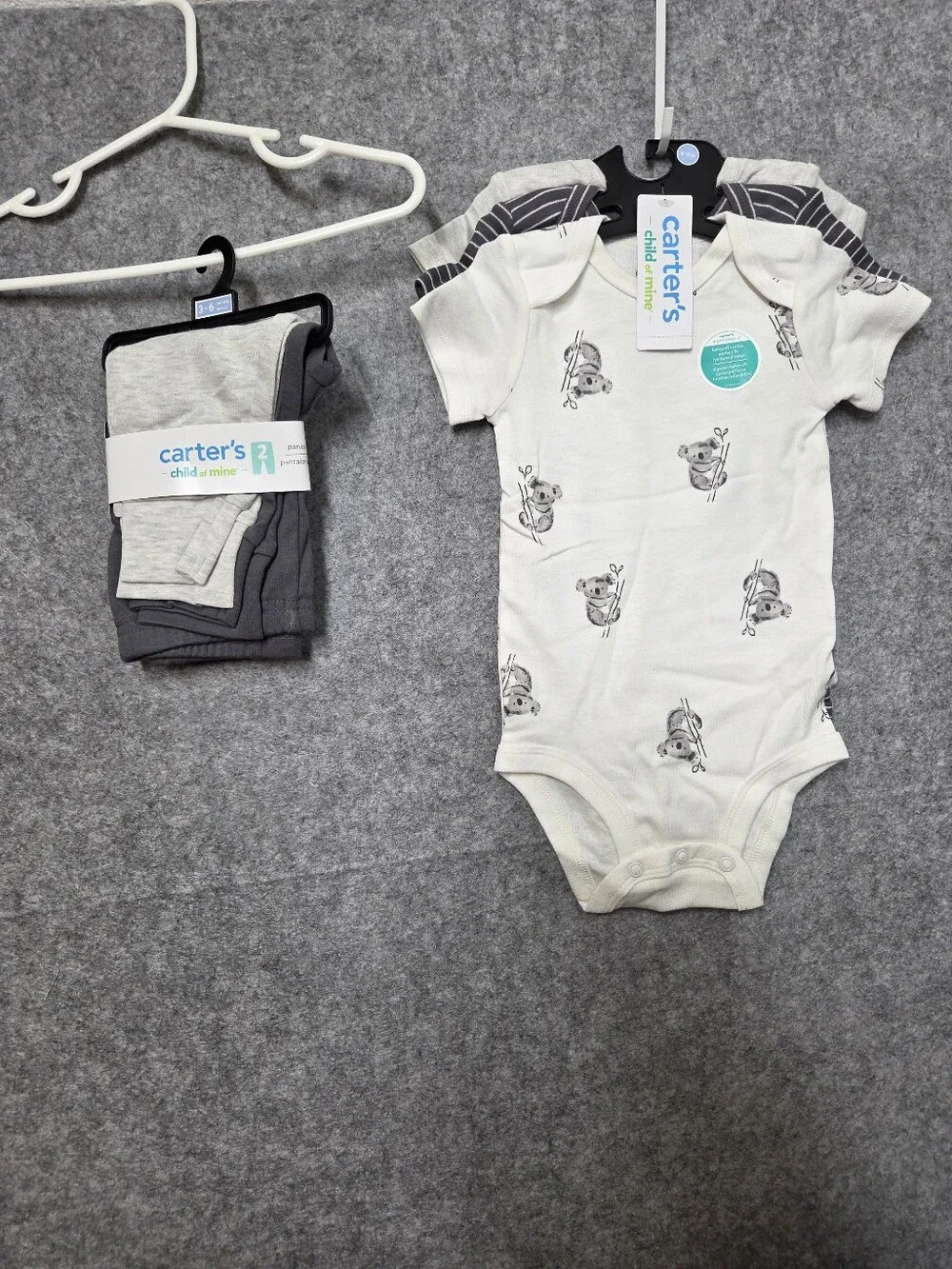Carters Baby 3 Piece Body Suit & 2 Pairs Of Pants  3-6 Months Nwt